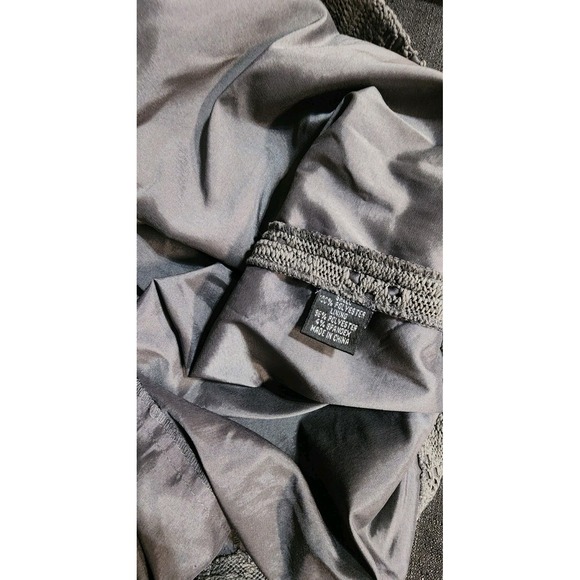 ADRIANA PAPELL Gray Embroidered Shift Dress Cutout Business Casual Lined Sz 4 - Picture 10 of 10